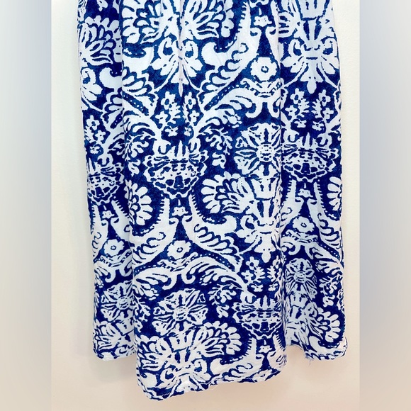 Windsor Spaghetti Strap Racerback Summer Dress Coral Navy and White - Picture 2 of 10